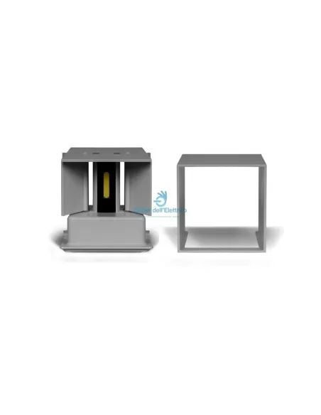Cubo wall light 12W double emission 3000K white IP65